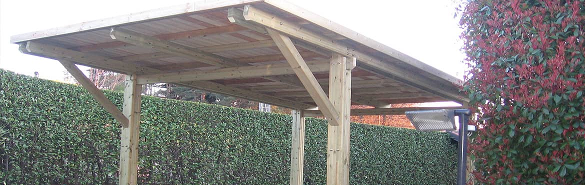 Carport in legno