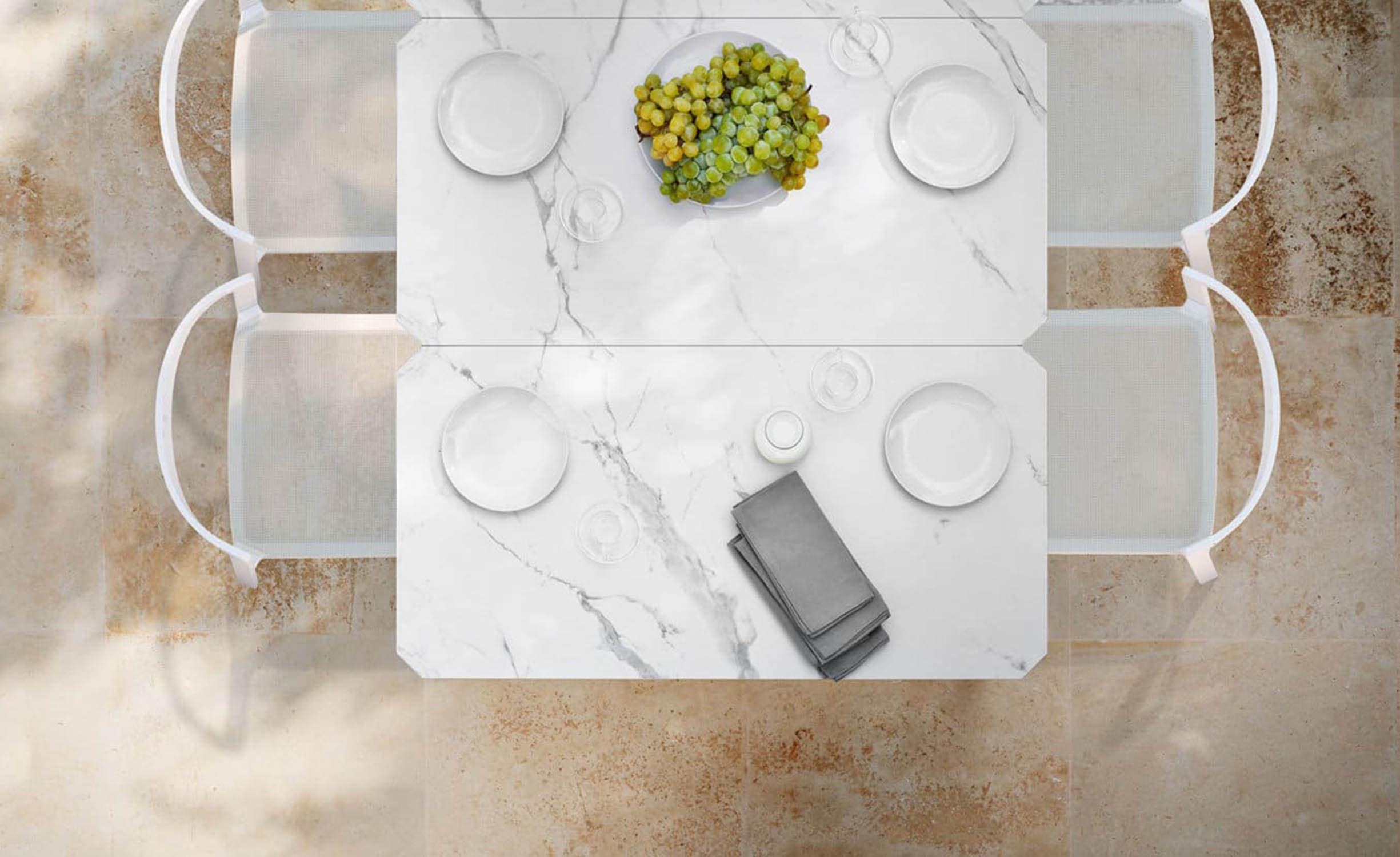 Push By Myyour – Tavolo rotondo in marmo e alluminio