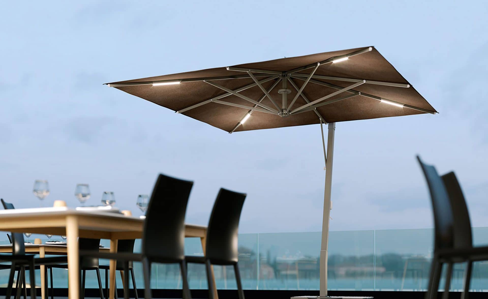 Ombrellone con luci led