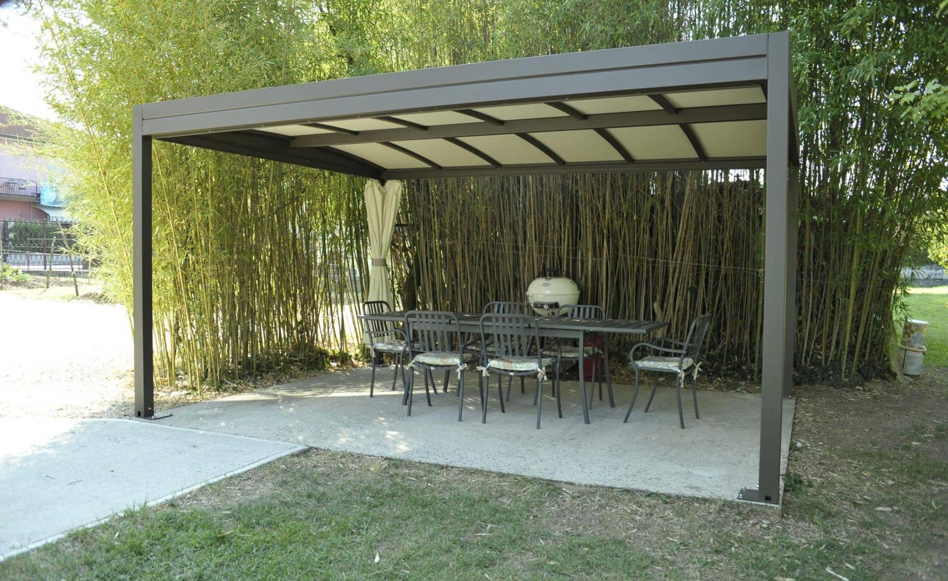 Gazebo piatto con scarico acqua laterale