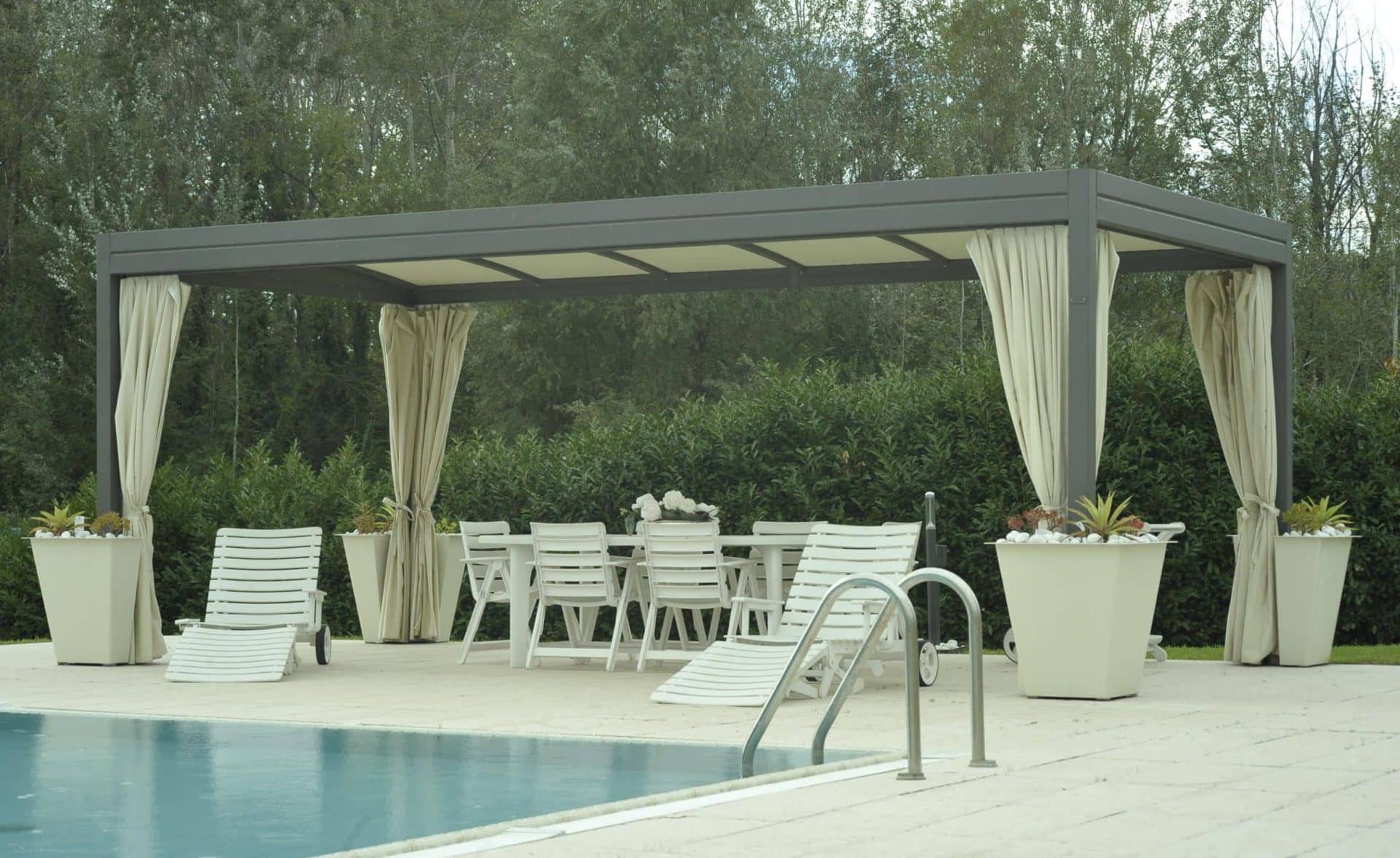 Gazebo piatto con scarico acqua laterale