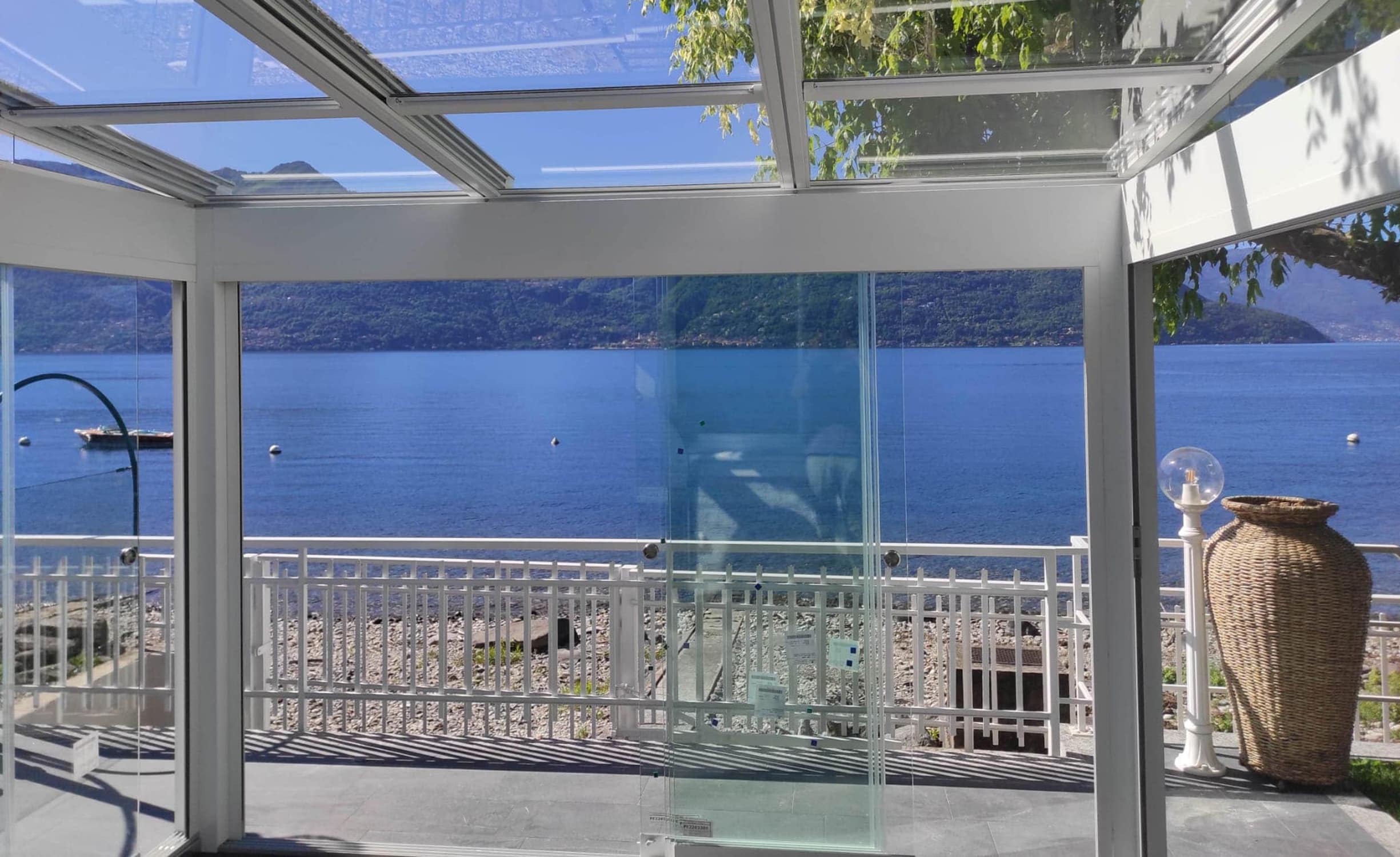 Veranda con tetto apribile