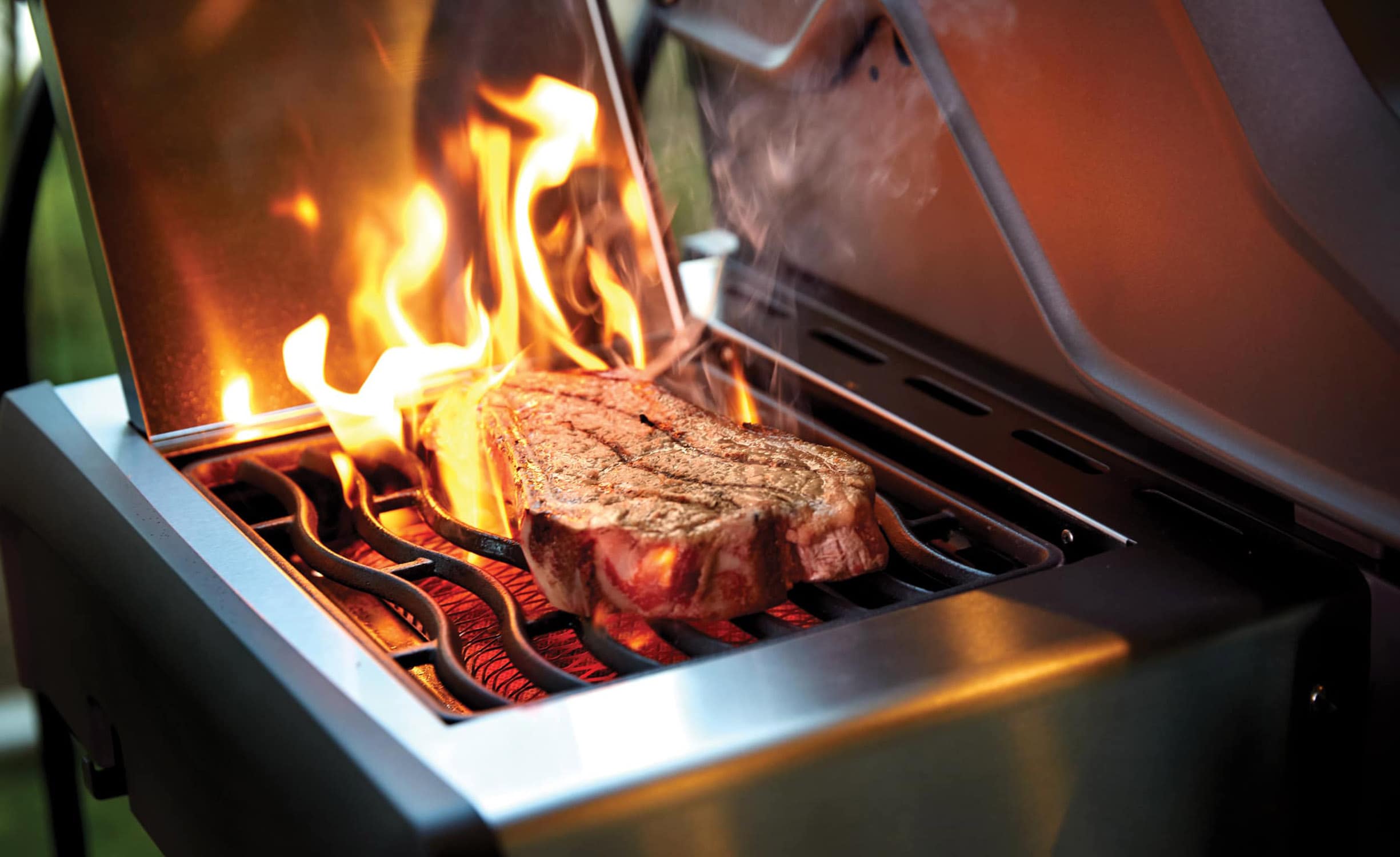 Barbeque inox con cottura ad infrarossi