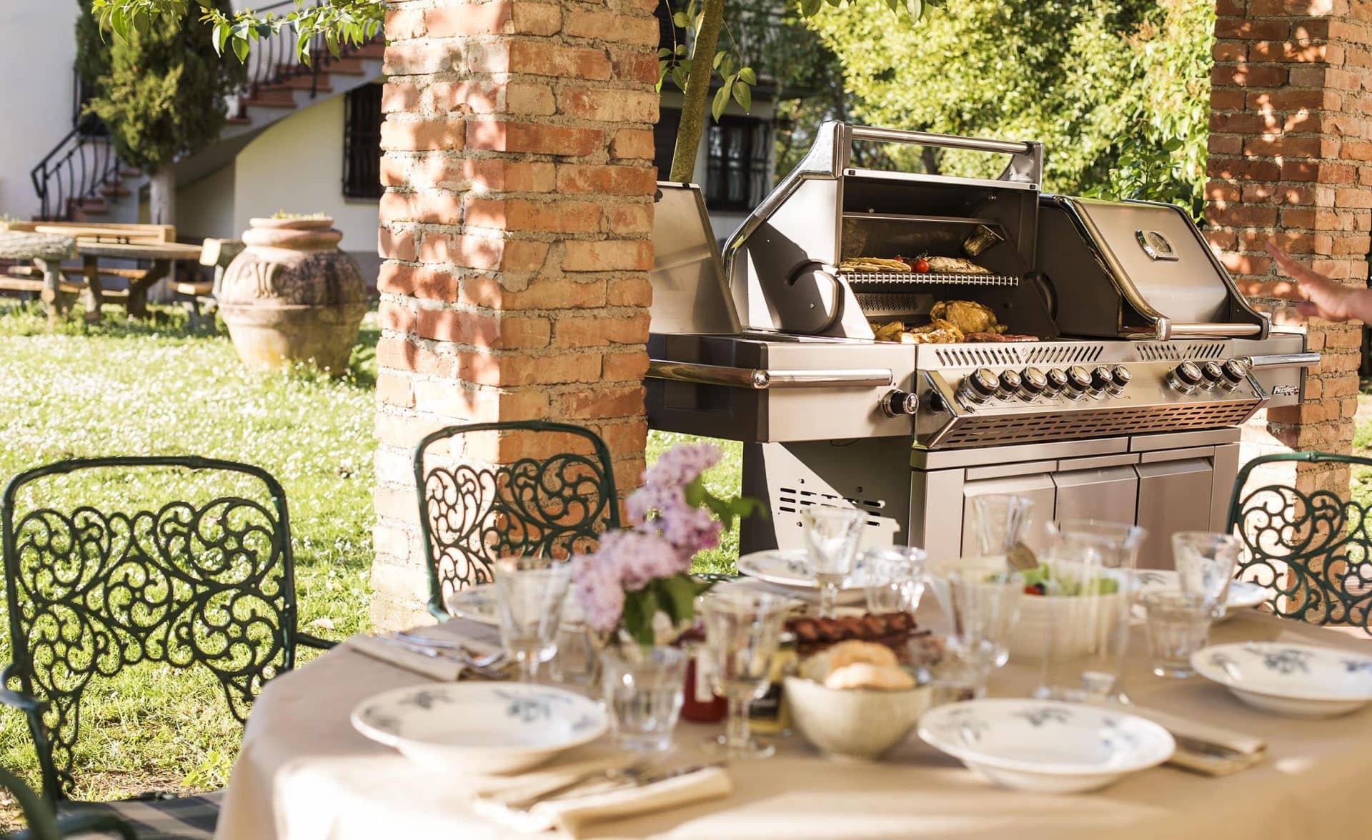 Barbeque inox con cottura ad infrarossi