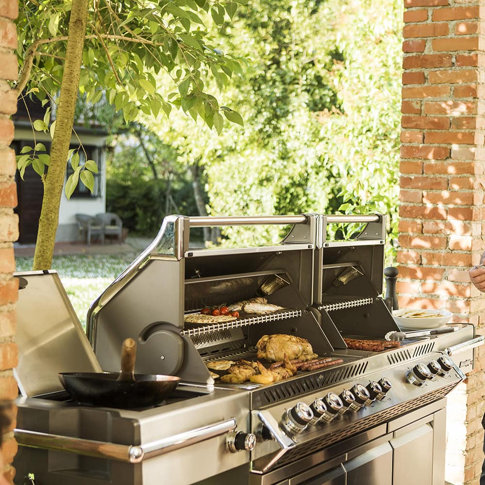Barbeque inox con cottura ad infrarossi