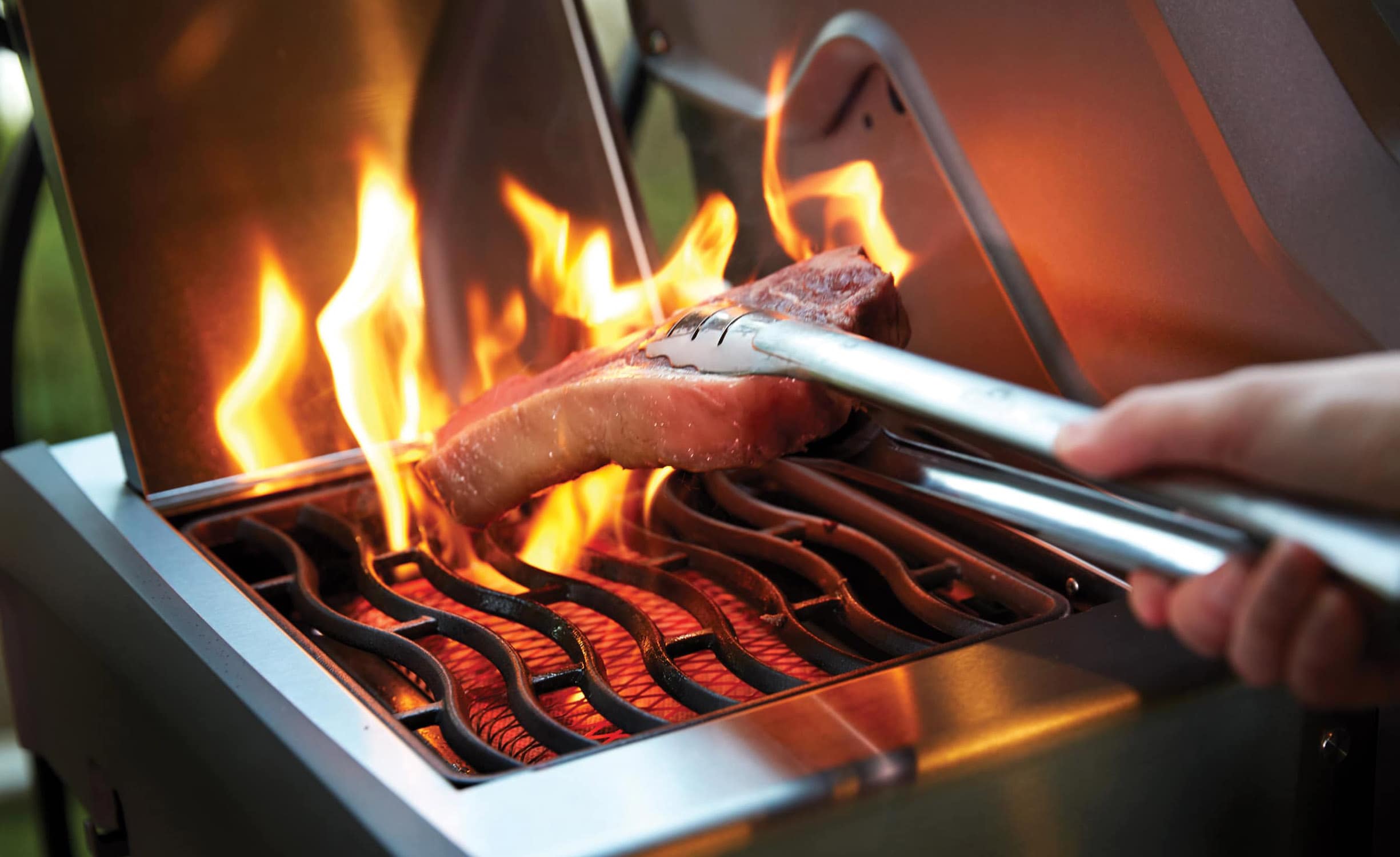 Barbeque inox con cottura ad infrarossi