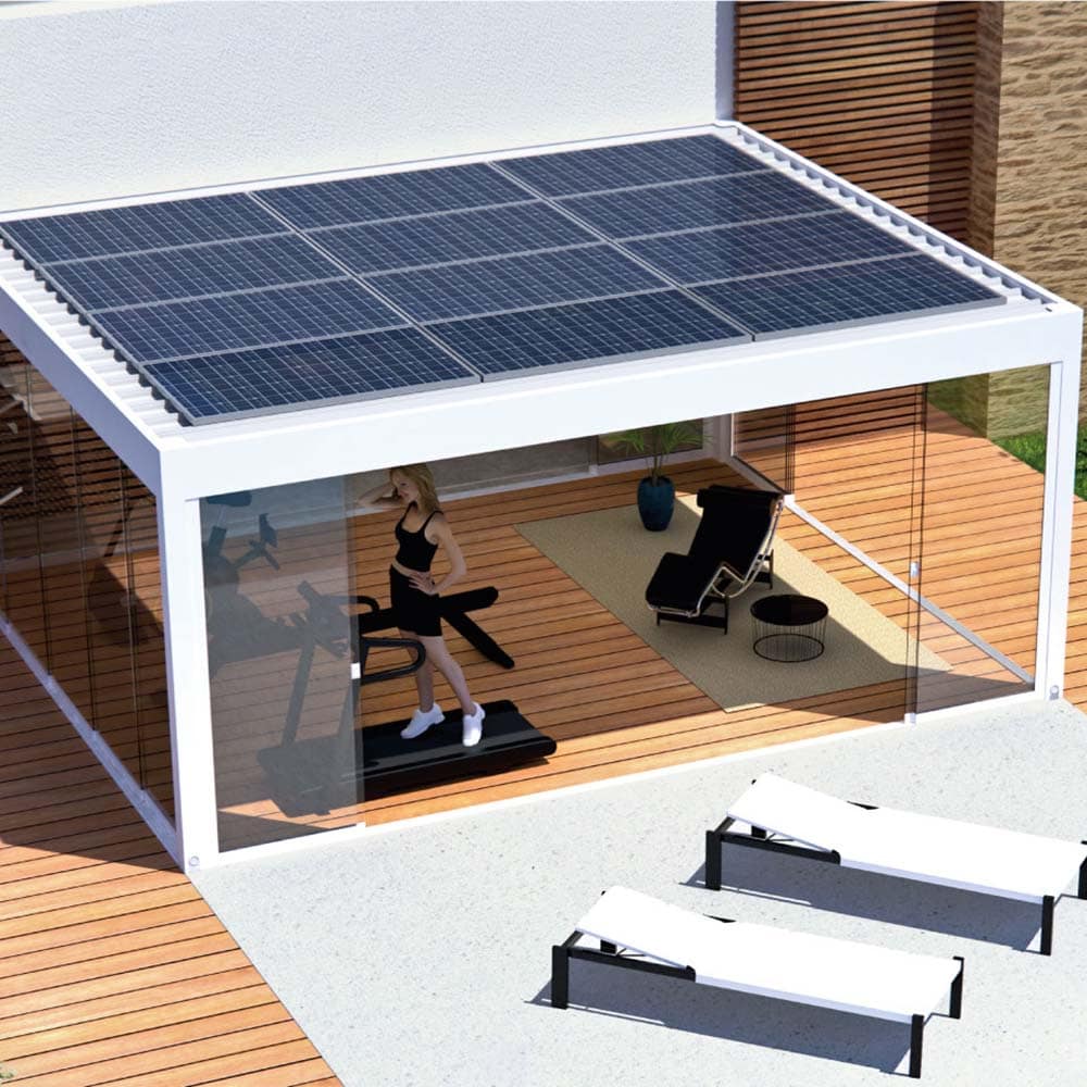 Pergola fotovoltaica con accumulo