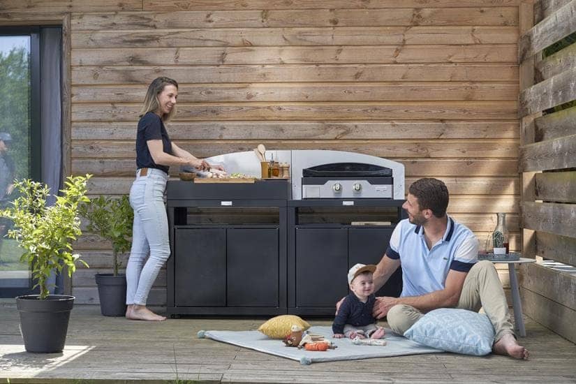 Le Marquier Cucina 2 Elementi con Credenze Nero