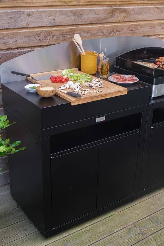 Le Marquier Cucina 2 Elementi con Credenze Nero