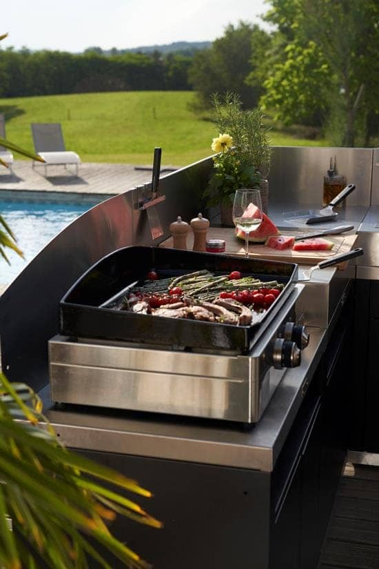 Le Marquier Cucina Angolare 5 Elementi Top Inox con Credenze – Duo
