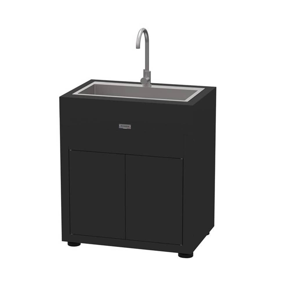 Le Marquier Mobile con Lavello Integrato 80×55 cm Nero