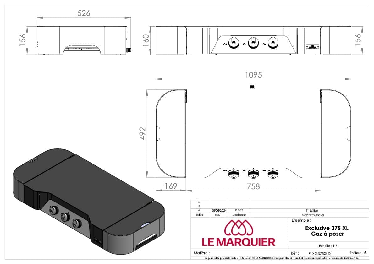 Le Marquier Piastra Exclusive Gas 375 XL Duo