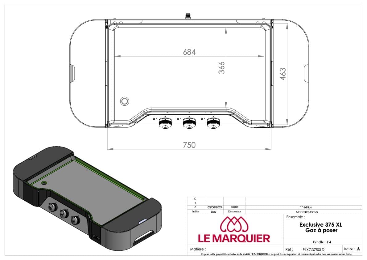 Le Marquier Piastra Exclusive Gas 375 XL Duo