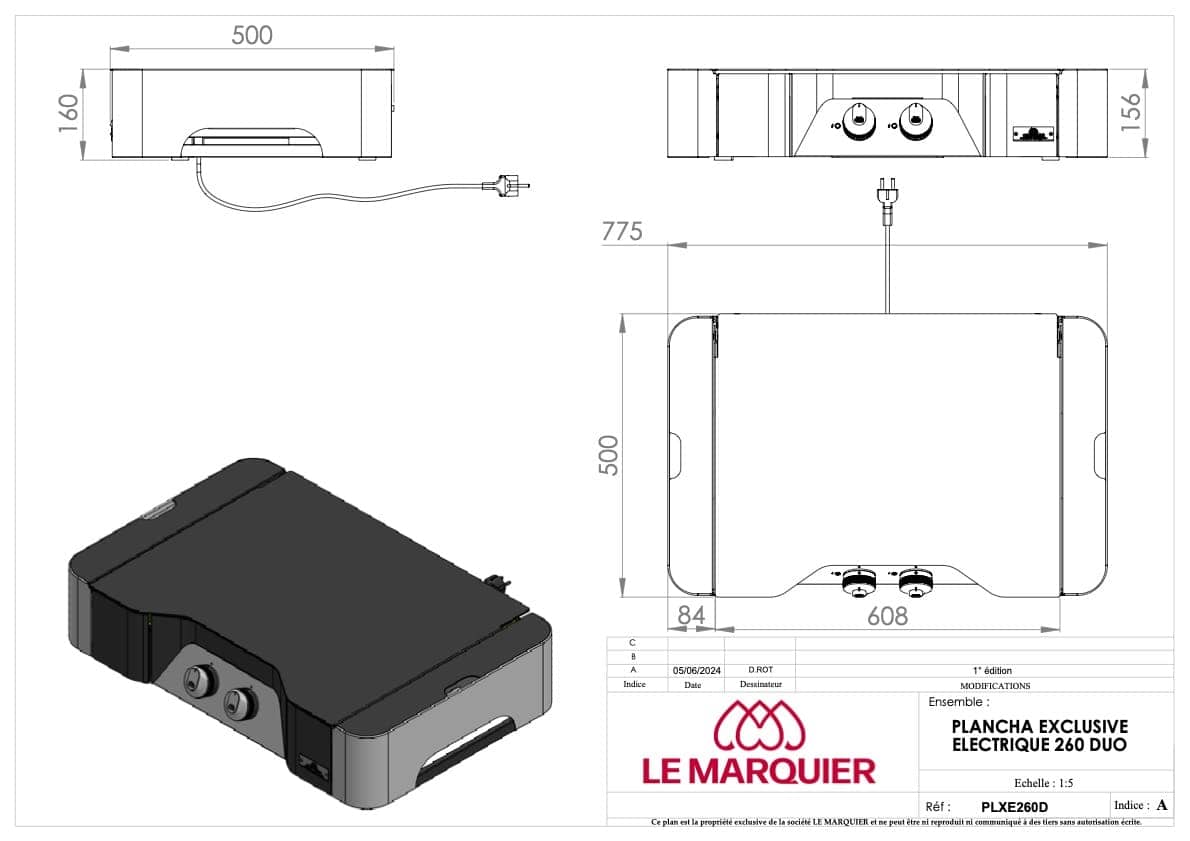 Le marquier Piastra Exclusive Elettrica 260 Duo
