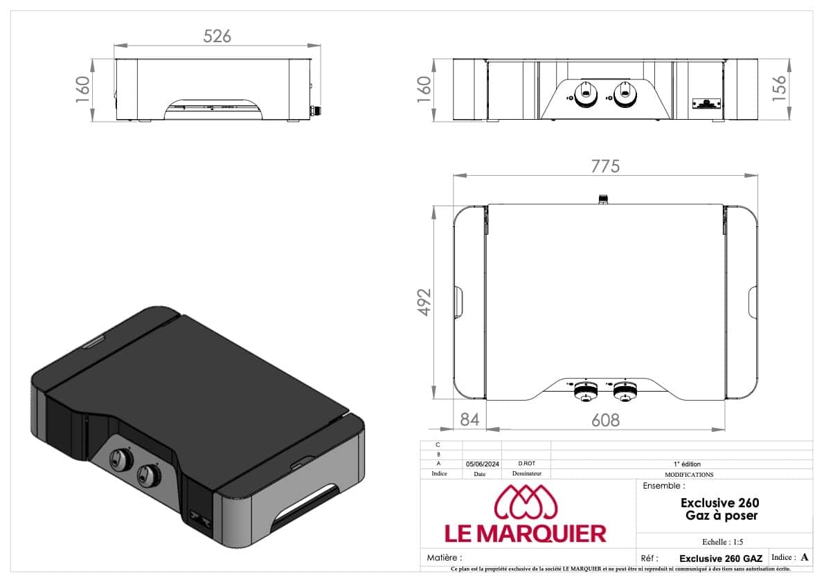 Le marquier Piastra Exclusive Gas 260 Duo