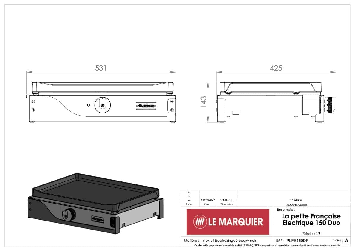 Le marquier Piastra Liscia Elettrica la Petite Francaise 150 Duo
