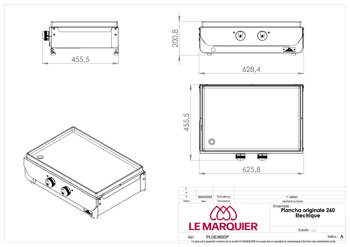 Le marquier Piastra Originale Elettrica 260 Duo