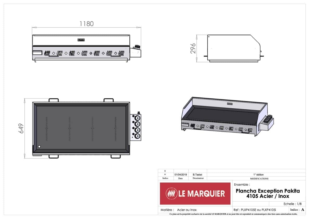 Le Marquier Plancha Pakita Inox
