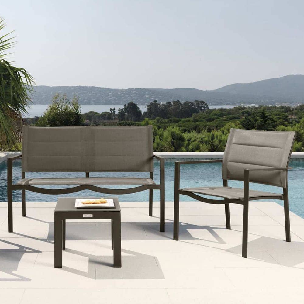 Talenti set Touch Divano 2 posti, 2 Poltrone e Tavolino per un Outdoor di Design