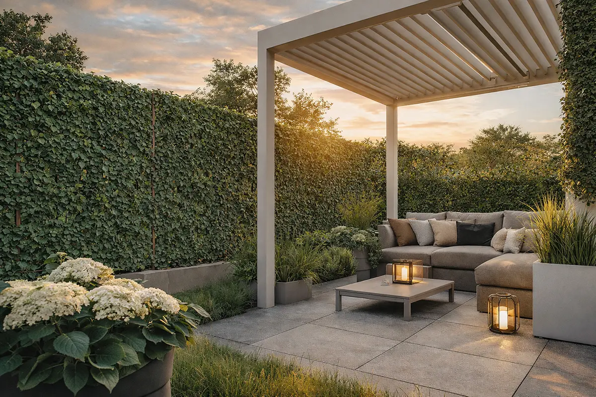 Privacy in giardino: come integrare schermature, pergole e arredi senza appesantire lo spazio